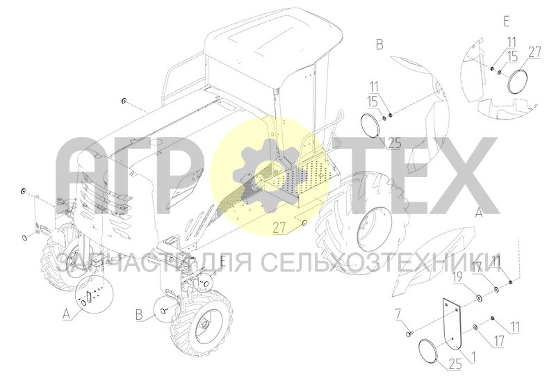 Чертеж Установка световозвращателей (КСУ-2.40.00.400)